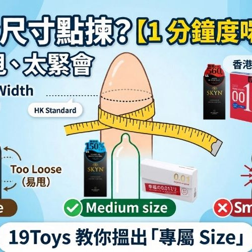 安全套尺寸點揀？太大易甩、太緊會痛？教你 1 分鐘度啱 Size！【香港避孕套尺寸指南】