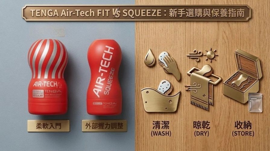 【TENGA Air-Tech FIT vs SQUEEZE】可重複用飛機杯，新手想易洗點揀？