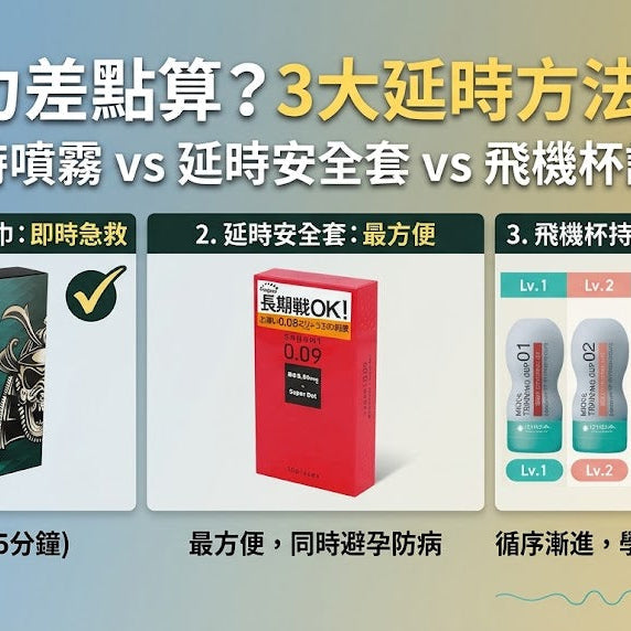 持久力差點算？延時噴霧 vs 延時安全套 vs 飛機杯訓練，邊個最有效？（附產品推薦）
