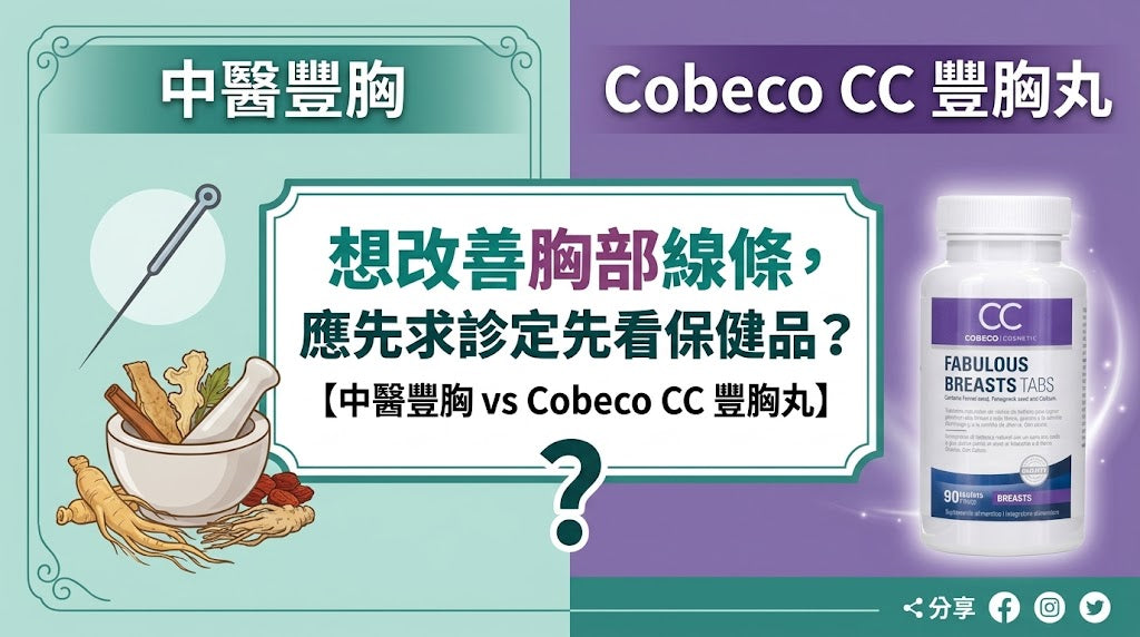 【中醫豐胸 vs Cobeco CC 豐胸丸】想改善胸部線條，應先求診定先看保健品？