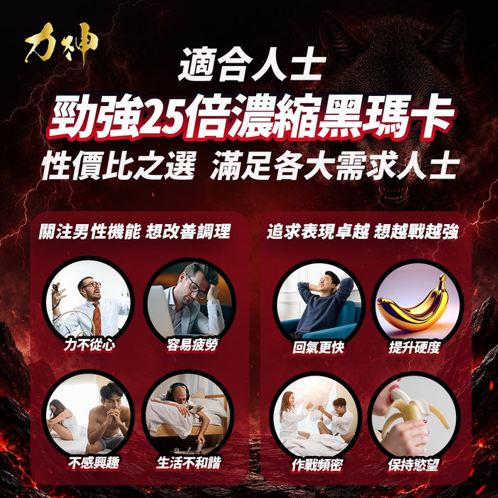 Hardman 力神黑瑪卡 90粒裝 25倍濃縮 秘魯原產，男士體力爆發力首選 | 19Toys