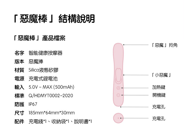 小怪獸 溫熱兔子G點怪獸棒 ( 惡魔先生 ) G點按摩棒