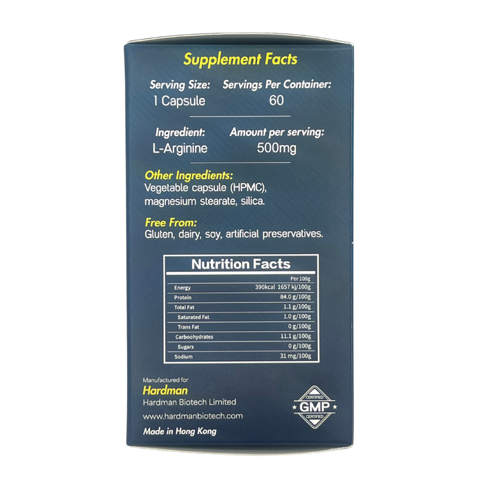 力神 - 勁力精胺酸（60粒） – 男士必備 持久 增硬 充血 男士機能 激發慾望