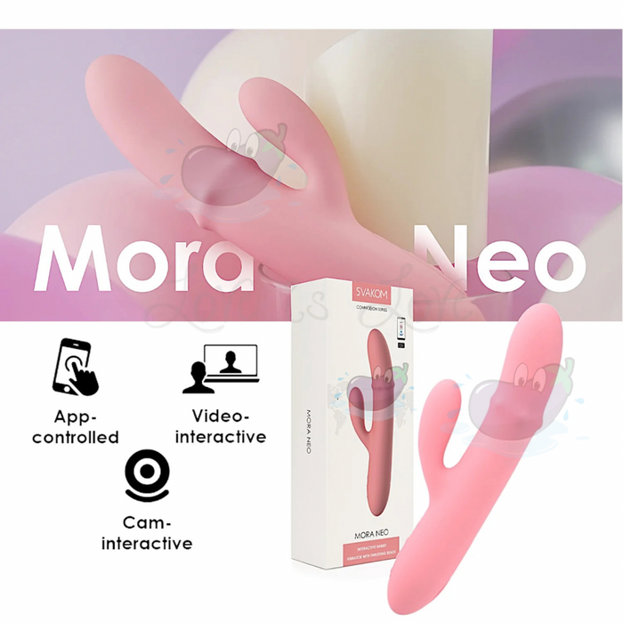 【新上架】美國Svakom Mora Neo 滾珠兔耳震動器（蜜桃粉紅色）