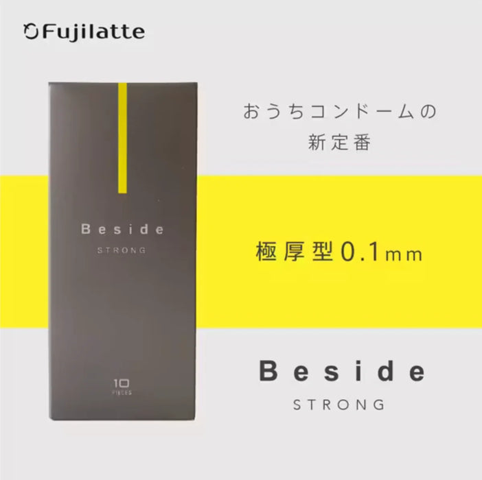 【新品上架】日本Fuji Latex - Beside 【Strong】 0.1mm厚 持久安全套（10片裝）