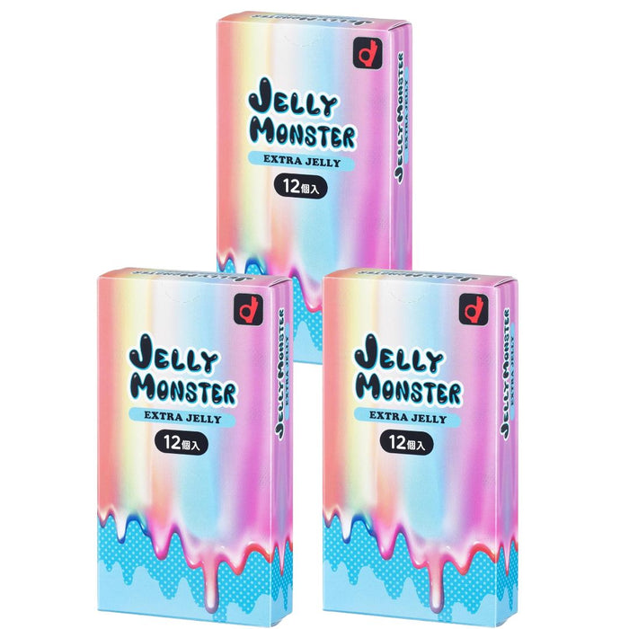 日版岡本Jelly Monster 加倍果凍 乳膠安全套（12片）三盒裝