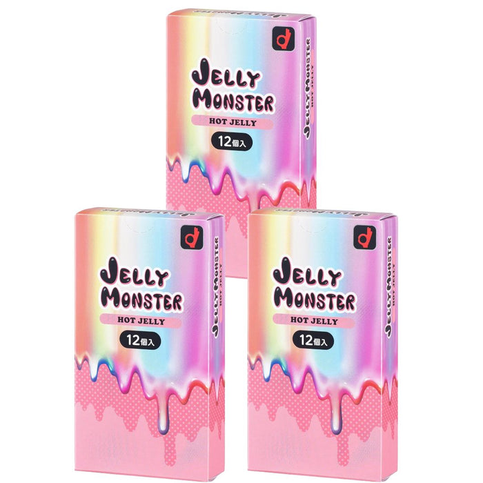 日版岡本Jelly Monster 熱感果凍 乳膠安全套（12片）三盒裝
