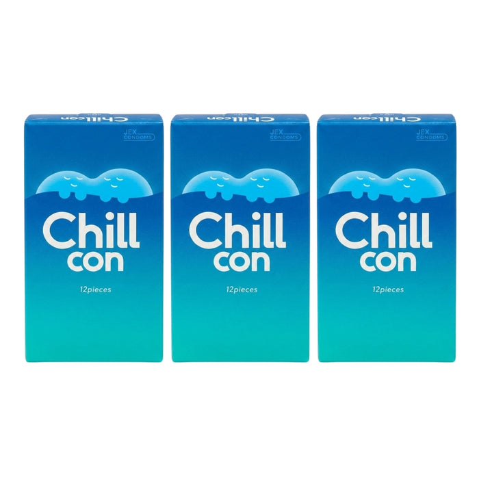 日本 JEX Chillcon 冰感舒緩超潤滑乳膠安全套 (12片裝)