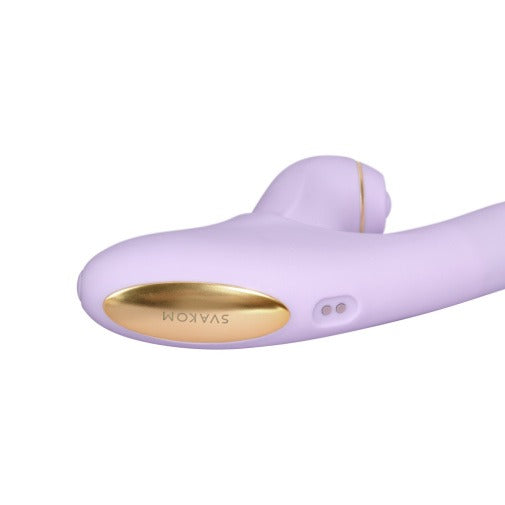 美國SVAKOM DuoGlow 抽插連旋轉滾珠按摩棒 配可分拆式陰蒂拍打按摩器
