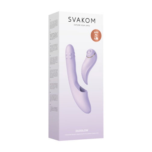美國SVAKOM DuoGlow 抽插連旋轉滾珠按摩棒 配可分拆式陰蒂拍打按摩器