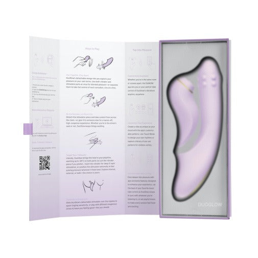 美國SVAKOM DuoGlow 抽插連旋轉滾珠按摩棒 配可分拆式陰蒂拍打按摩器
