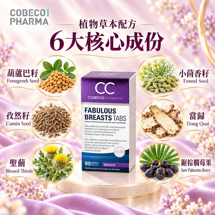 【王牌豐胸】荷蘭Cobeco天然豐胸丸（GMP藥廠製造、食品安全局認證）
