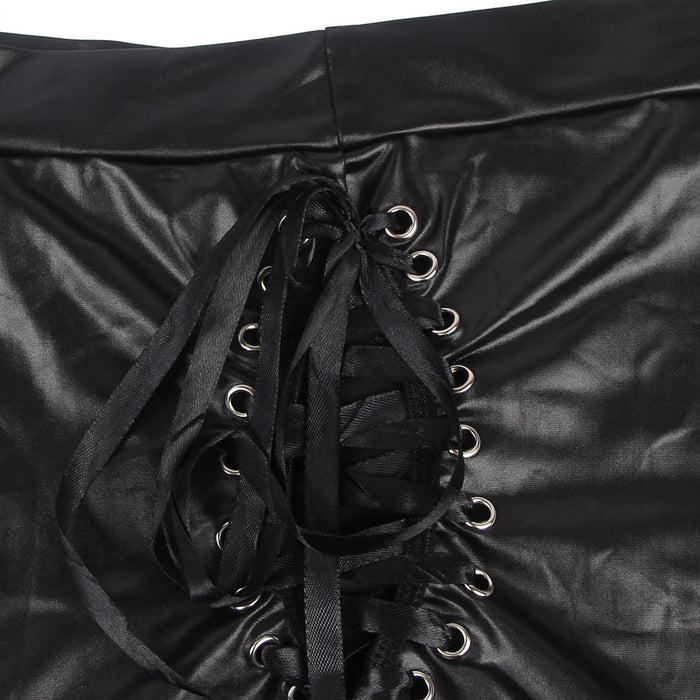 Swanly - 撩人透膚OL皮裙套裝（SW-520）