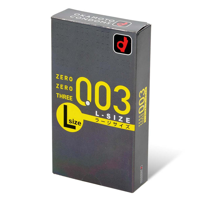 岡本JP  0.03 大碼58mm乳膠安全套（10片裝）三盒裝